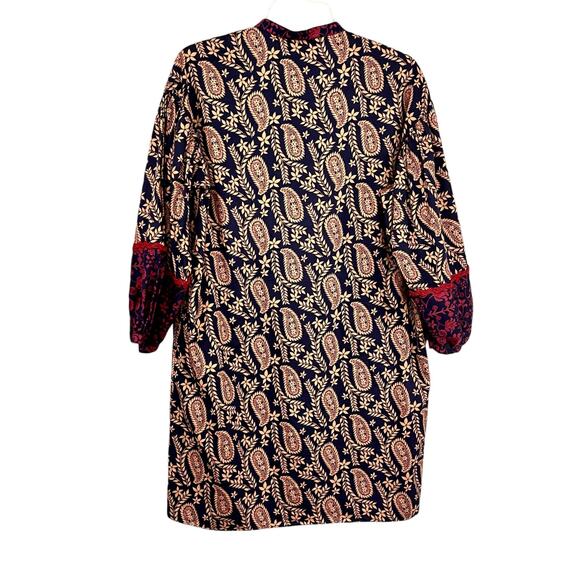 Sachin & Babi Celestine Paisley Print 3/4 Sleeve Tunic Shift Mini Dress Size XS - Picture 7 of 14